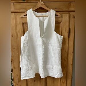 Emerson Fry Cream/White Linen Tank Top